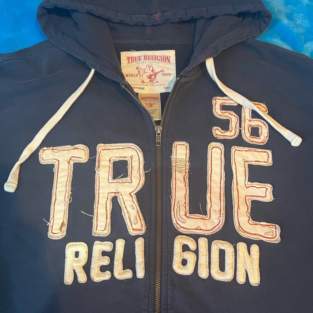 True Religion zip hoodie… blue XL